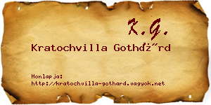 Kratochvilla Gothárd névjegykártya